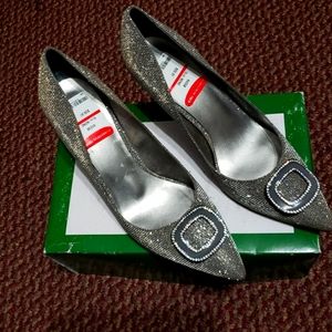 Silver Rhinestones stilettos